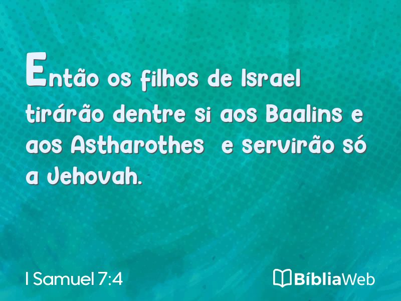 I Samuel 7:4 em imagem para compartilhar