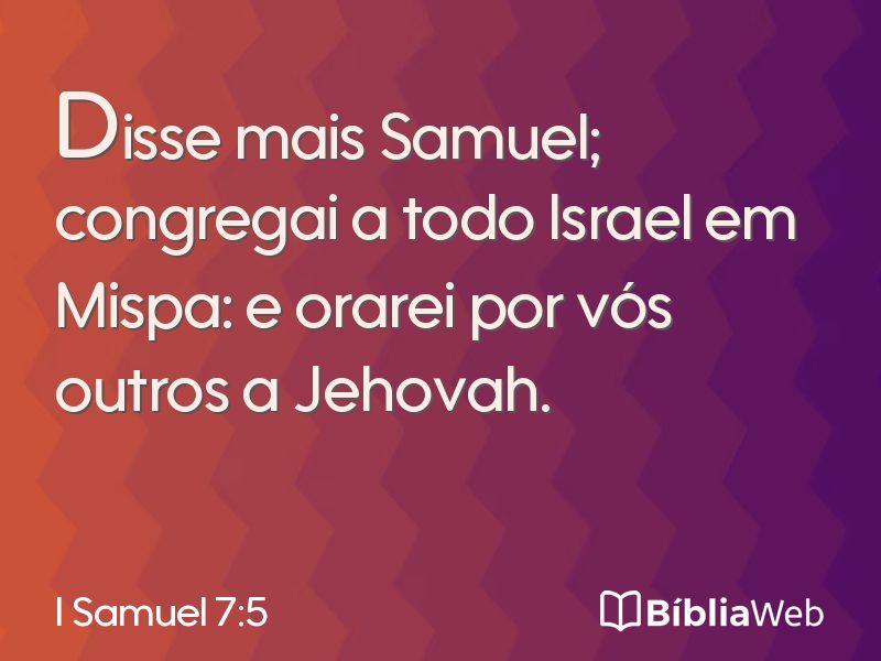 I Samuel 7:5 em imagem para compartilhar