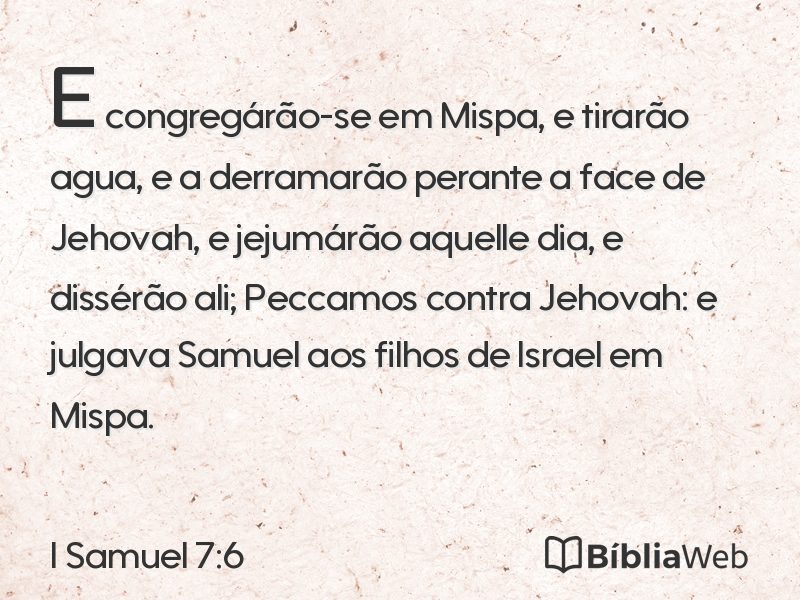 I Samuel 7:6 em imagem para compartilhar