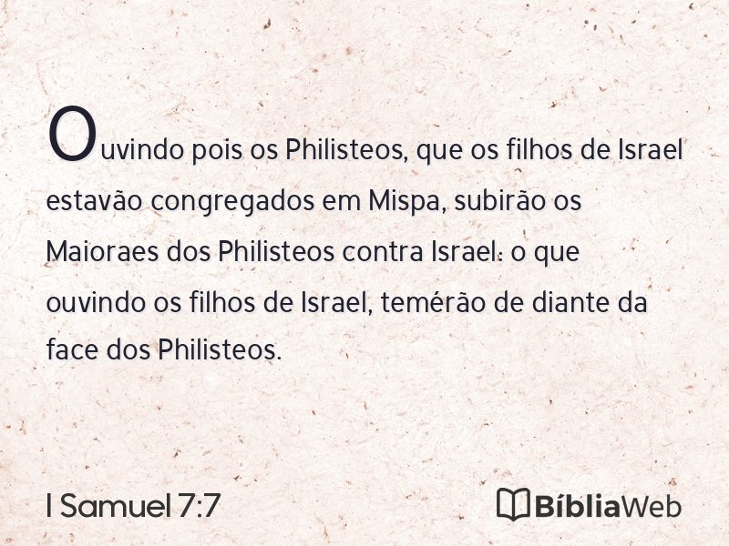 I Samuel 7:7 em imagem para compartilhar
