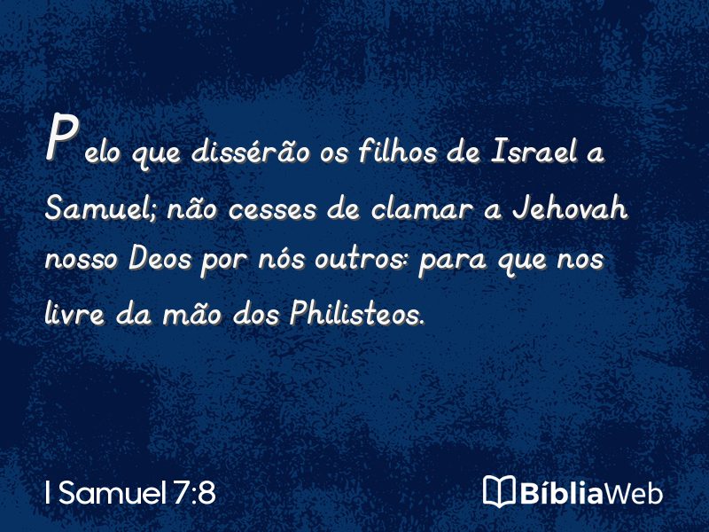 I Samuel 7:8 em imagem para compartilhar