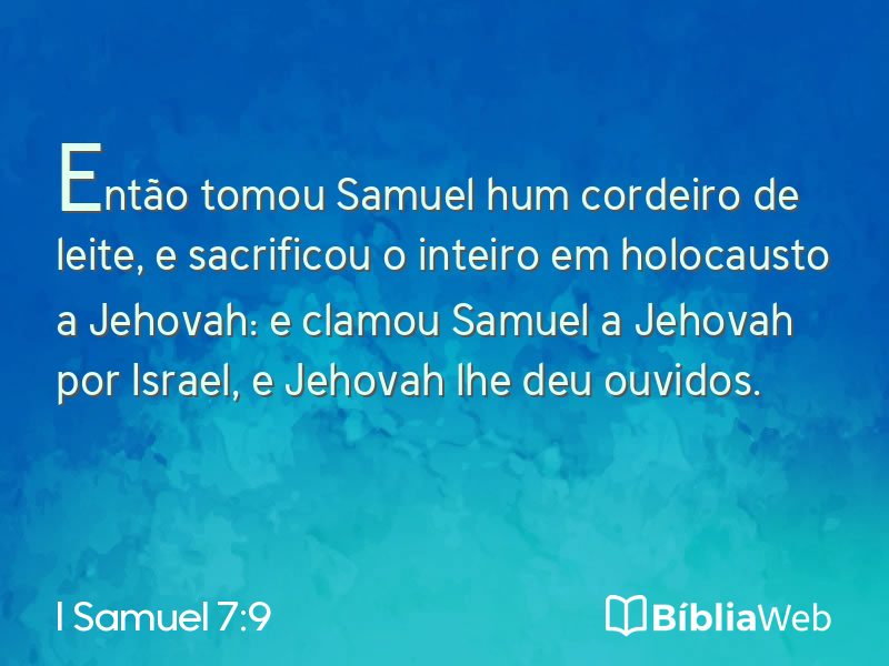 I Samuel 7:9 em imagem para compartilhar