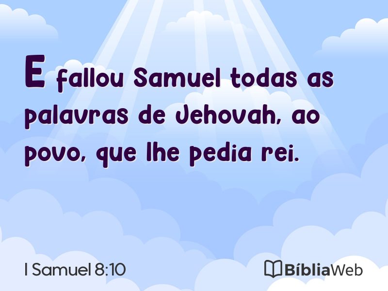 I Samuel 8:10 em imagem para compartilhar
