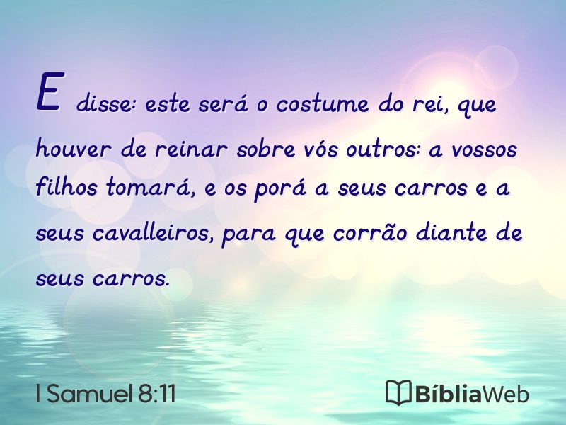 I Samuel 8:11 em imagem para compartilhar