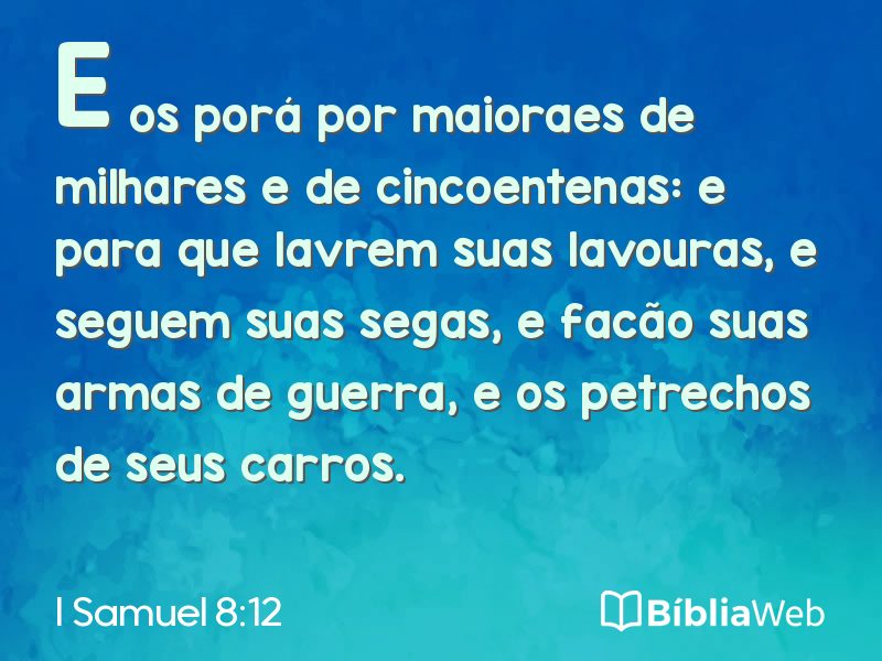 I Samuel 8:12 em imagem para compartilhar