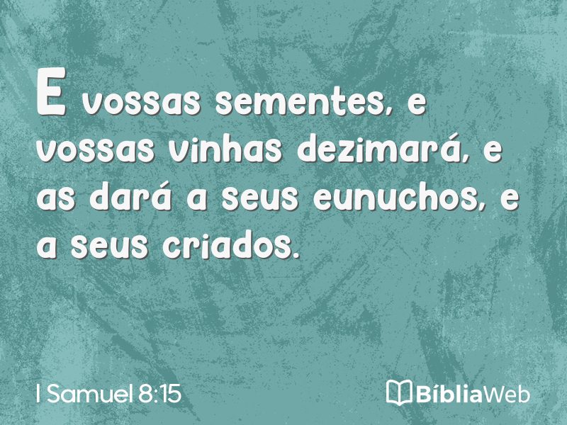 I Samuel 8:15 em imagem para compartilhar