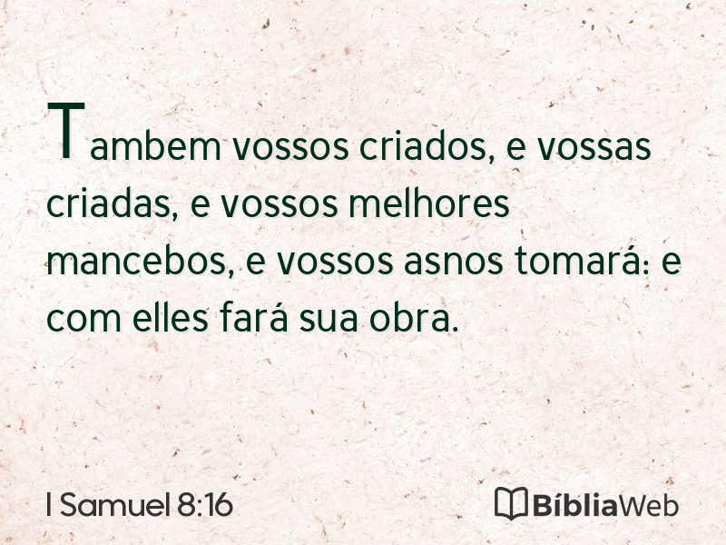 I Samuel 8:16 em imagem para compartilhar