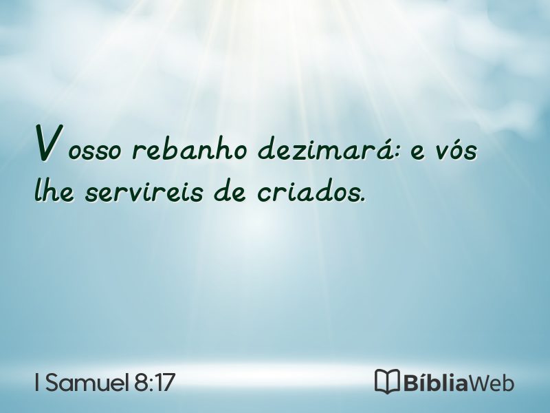 I Samuel 8:17 em imagem para compartilhar