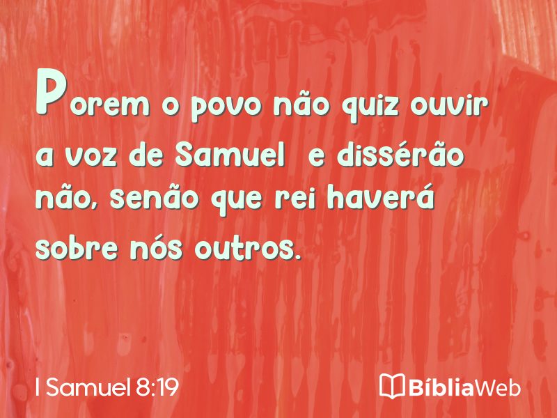 I Samuel 8:19 em imagem para compartilhar