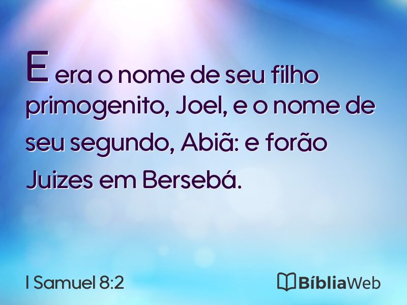 I Samuel 8:2 em imagem para compartilhar