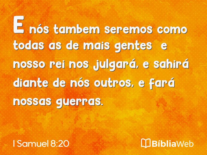 I Samuel 8:20 em imagem para compartilhar