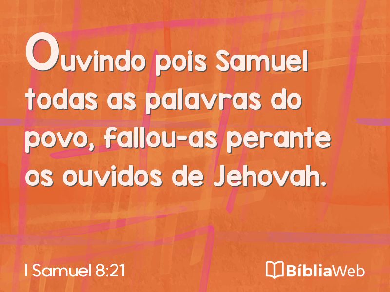 I Samuel 8:21 em imagem para compartilhar