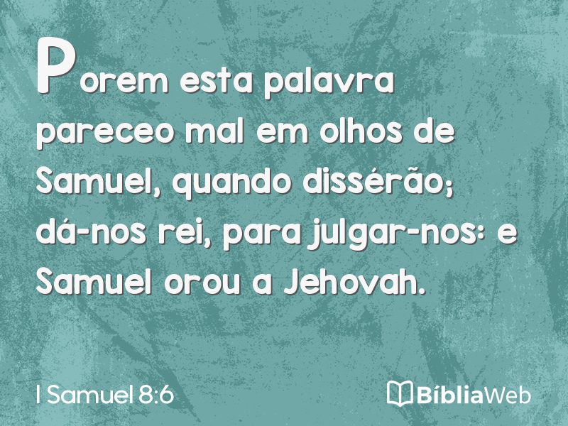 I Samuel 8:6 em imagem para compartilhar