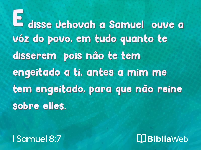 I Samuel 8:7 em imagem para compartilhar