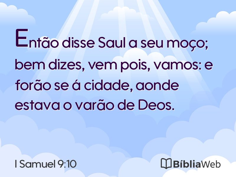 I Samuel 9:10 em imagem para compartilhar