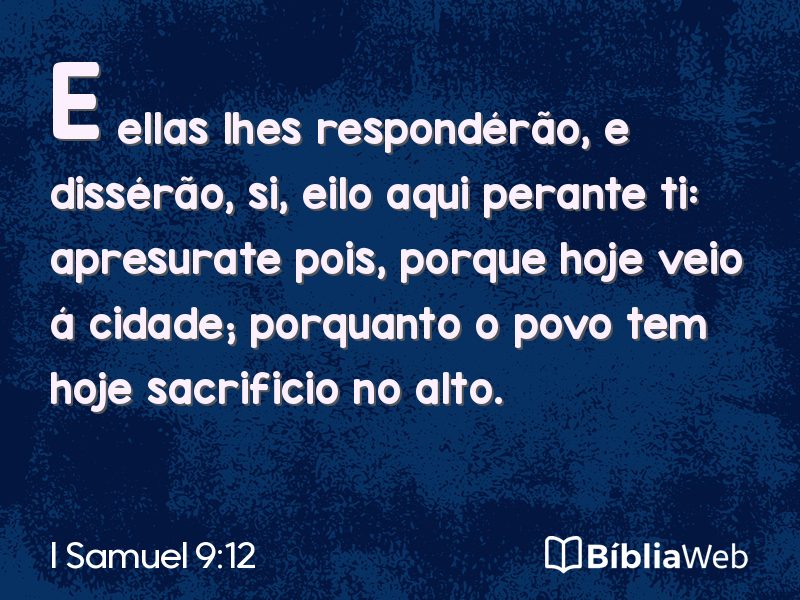 I Samuel 9:12 em imagem para compartilhar