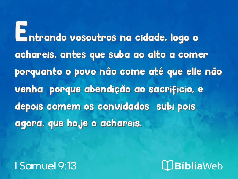 I Samuel 9:13 em imagem para compartilhar