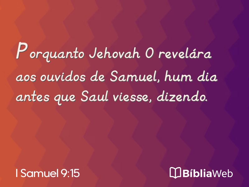 I Samuel 9:15 em imagem para compartilhar