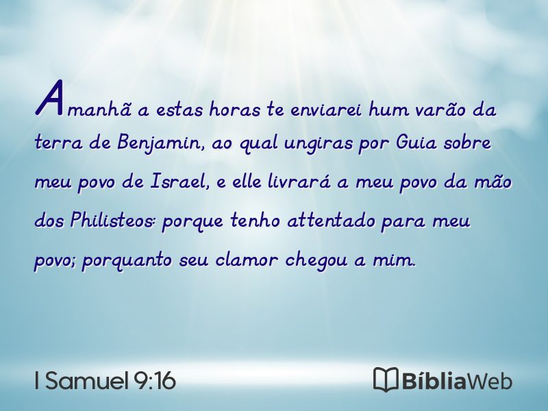I Samuel 9:16 em imagem para compartilhar
