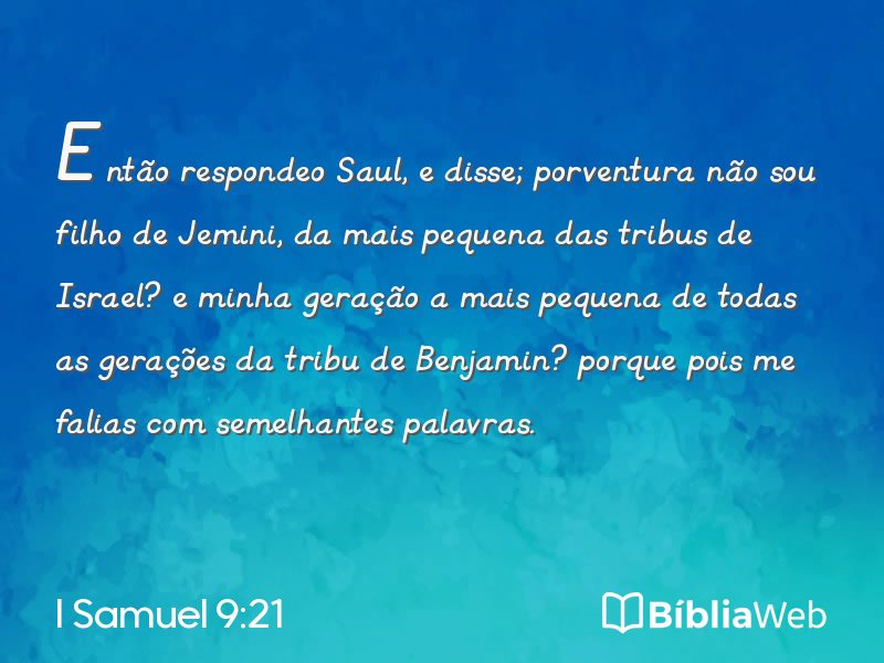 I Samuel 9:21 em imagem para compartilhar