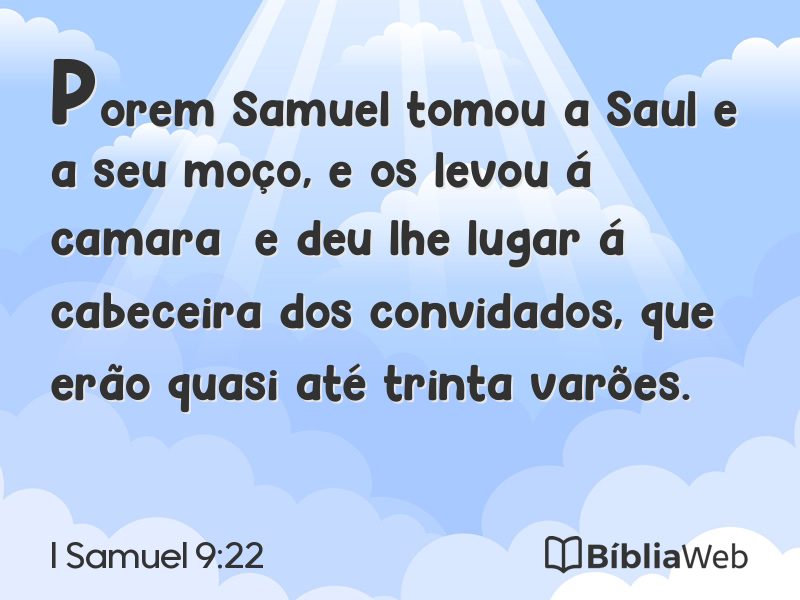 I Samuel 9:22 em imagem para compartilhar