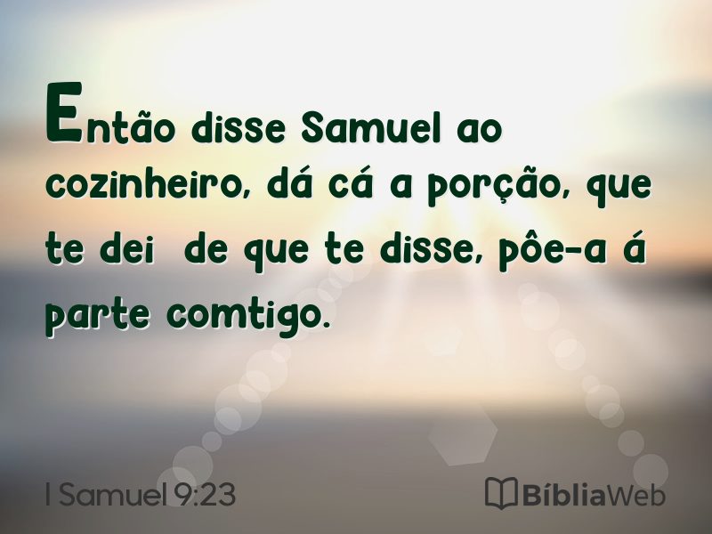 I Samuel 9:23 em imagem para compartilhar