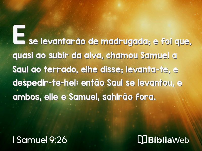 I Samuel 9:26 em imagem para compartilhar