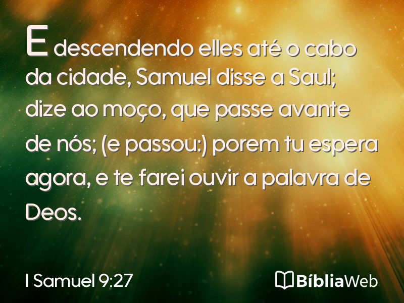 I Samuel 9:27 em imagem para compartilhar
