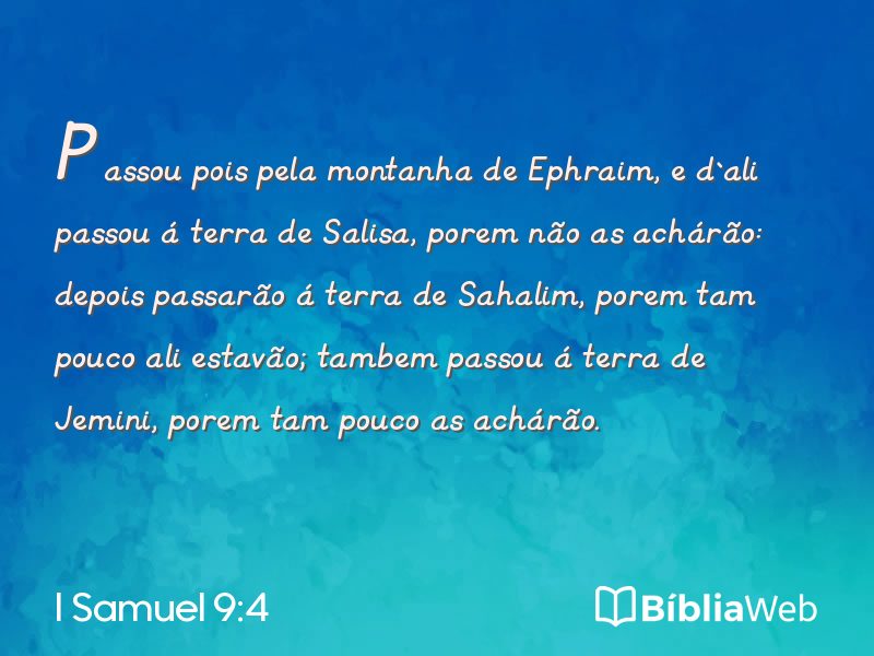 I Samuel 9:4 em imagem para compartilhar