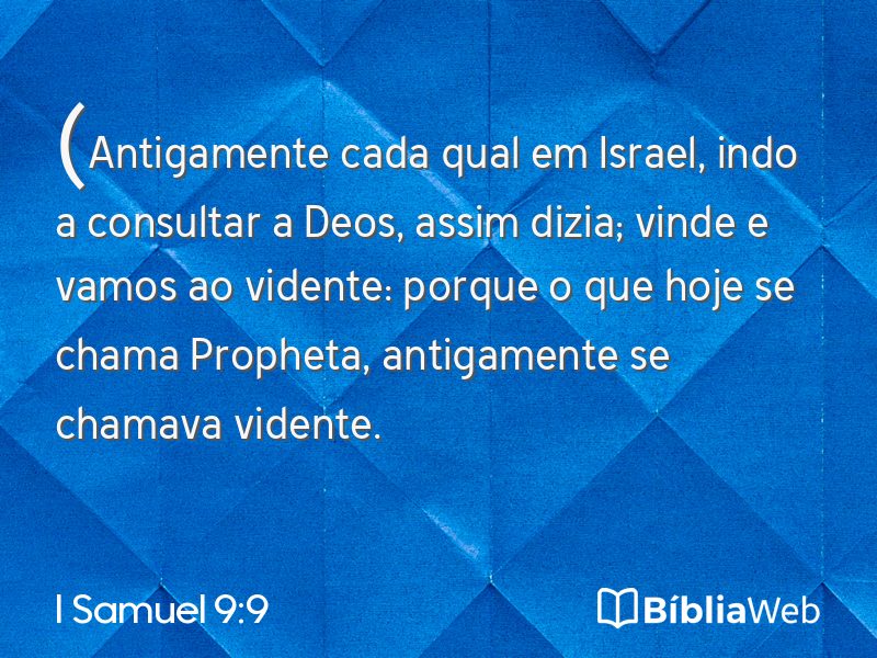 I Samuel 9:9 em imagem para compartilhar