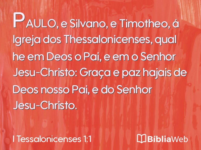 I Tessalonicenses 1:1 em imagem para compartilhar