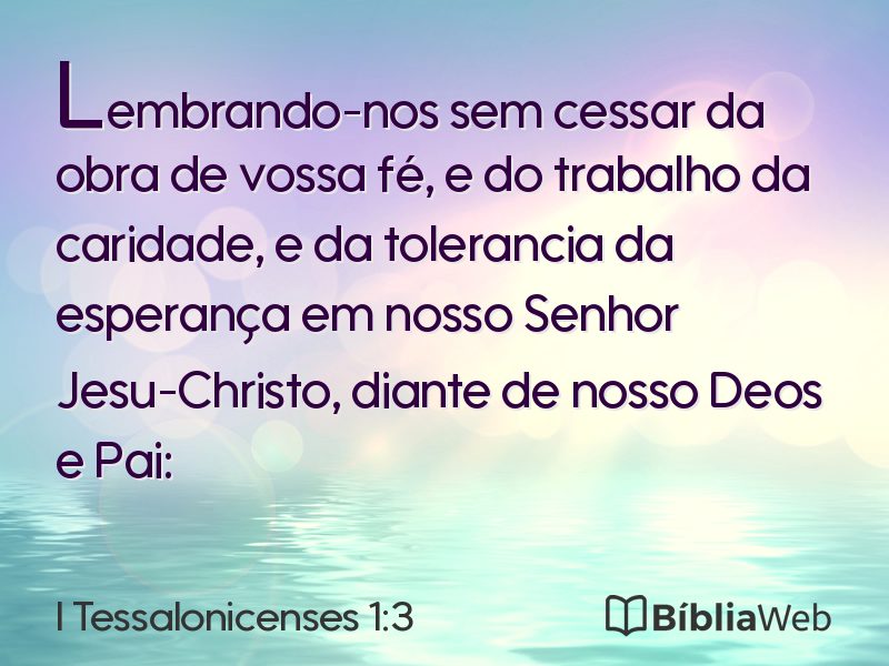I Tessalonicenses 1:3 em imagem para compartilhar