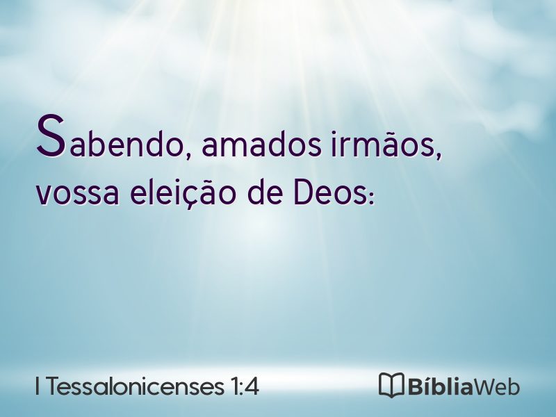 I Tessalonicenses 1:4 em imagem para compartilhar