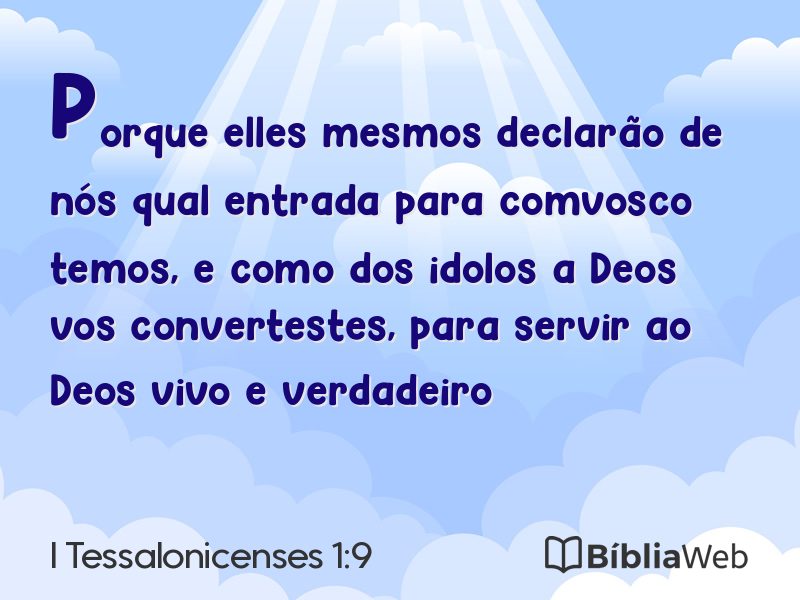 I Tessalonicenses 1:9 em imagem para compartilhar