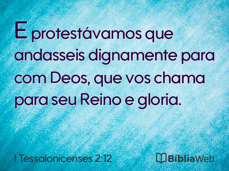 I Tessalonicenses 2:12 em imagem para compartilhar