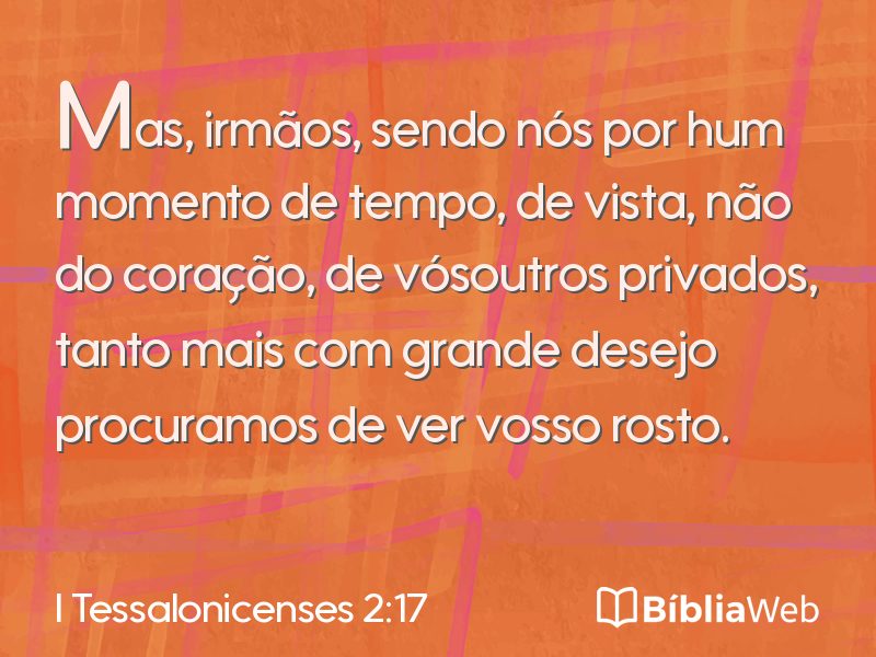 I Tessalonicenses 2:17 em imagem para compartilhar