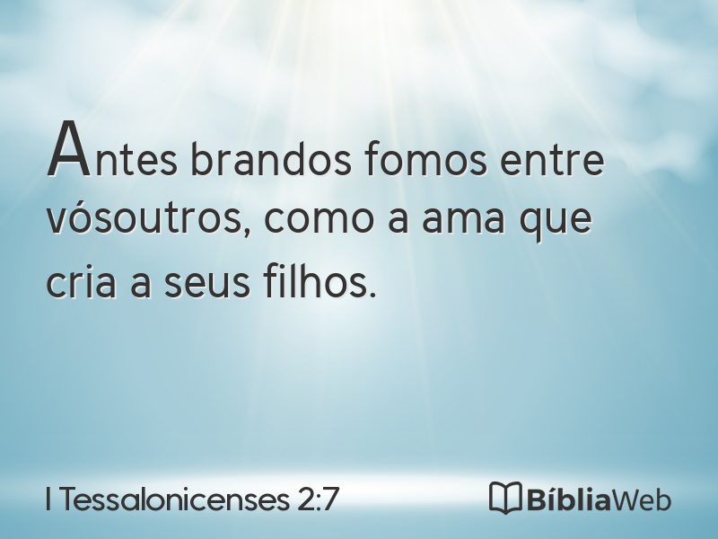 I Tessalonicenses 2:7 em imagem para compartilhar