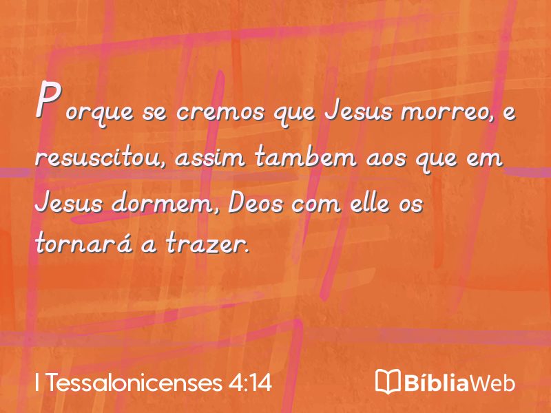 I Tessalonicenses 4:14 em imagem para compartilhar