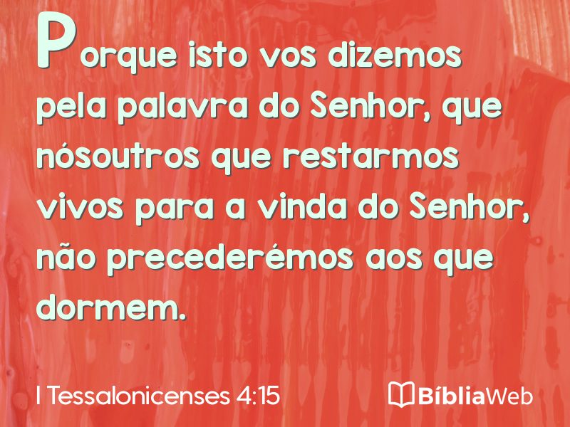 I Tessalonicenses 4:15 em imagem para compartilhar