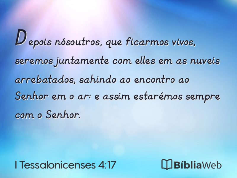 I Tessalonicenses 4:17 em imagem para compartilhar