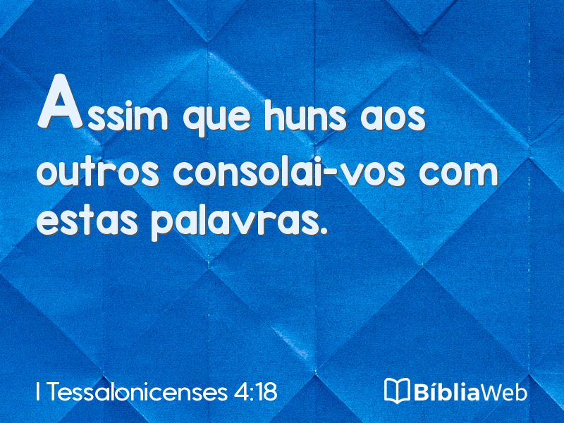 I Tessalonicenses 4:18 em imagem para compartilhar