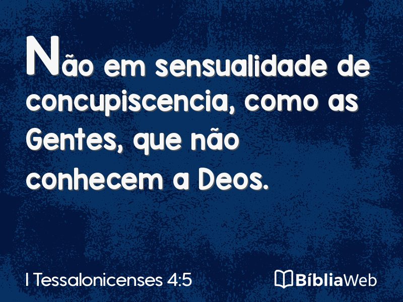 I Tessalonicenses 4:5 em imagem para compartilhar