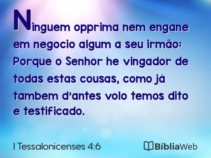 I Tessalonicenses 4:6 em imagem para compartilhar