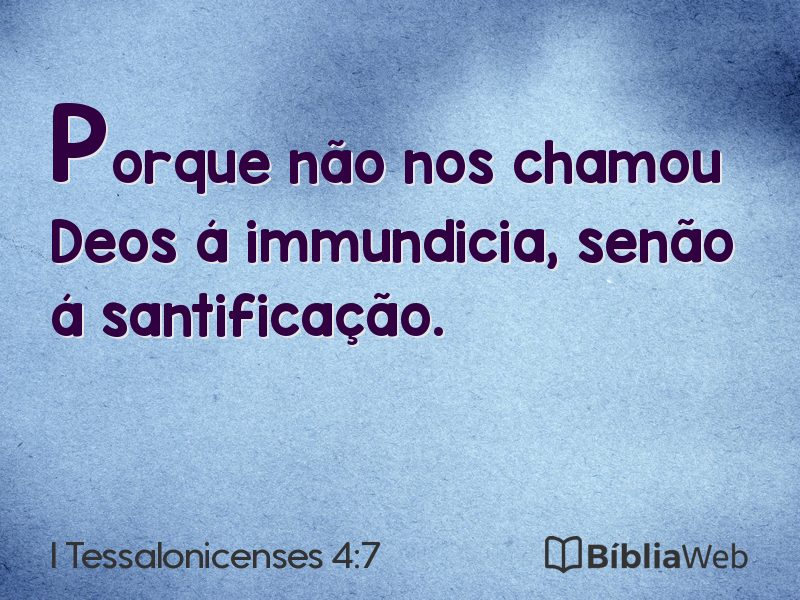 I Tessalonicenses 4:7 em imagem para compartilhar