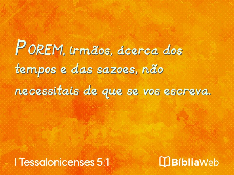 I Tessalonicenses 5:1 em imagem para compartilhar