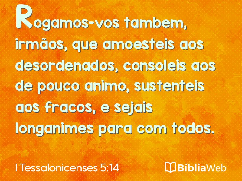 I Tessalonicenses 5:14 em imagem para compartilhar