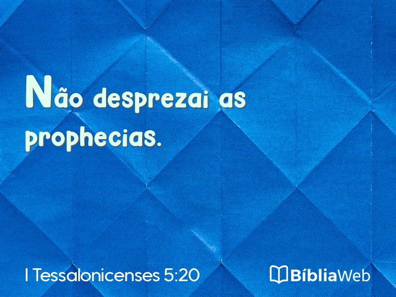 I Tessalonicenses 5:20 em imagem para compartilhar