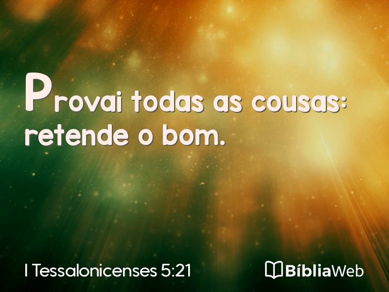 I Tessalonicenses 5:21 em imagem para compartilhar