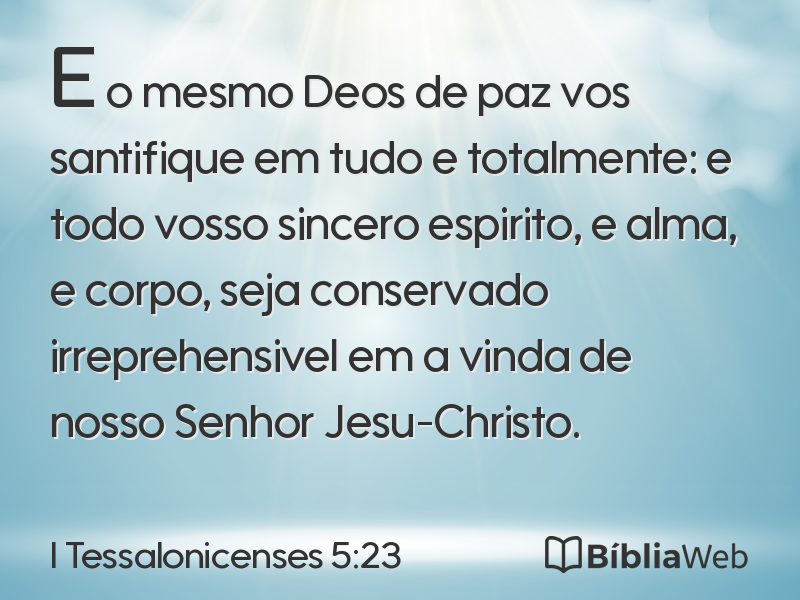 I Tessalonicenses 5:23 em imagem para compartilhar