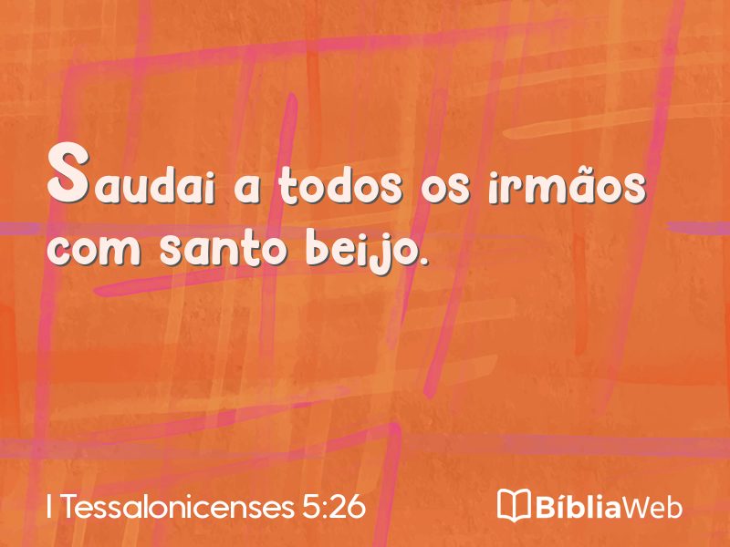 I Tessalonicenses 5:26 em imagem para compartilhar